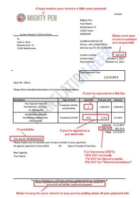 Invoice within Germany